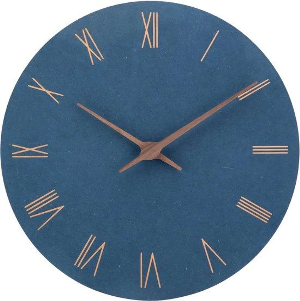 Pendule murale silencieuse à quartz décorative avec chiffres romains 30cm