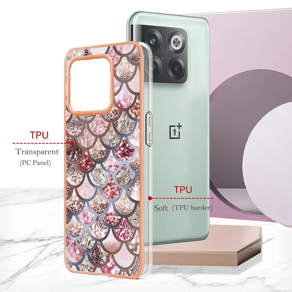 Custodia per OnePlus 10T / Ace Pro 5G, custodia in silicone TPU antiurto a fantasia Caffè - 2