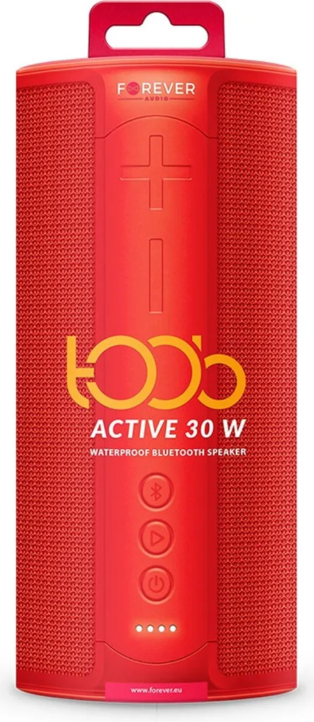 Enceinte Bluetooth 5.0 Forever Toob 30 Rouge 30W avec Batterie 4400mAh