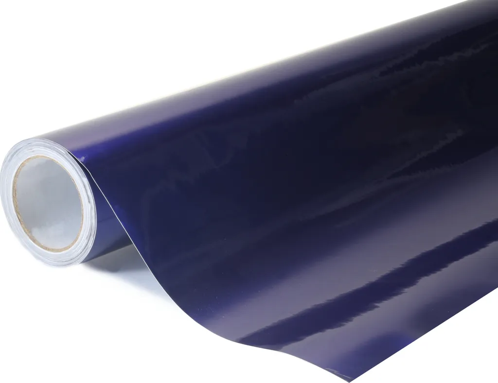 Covering bleu foncé métallisé brillant 152x500cm thermoformable pro
