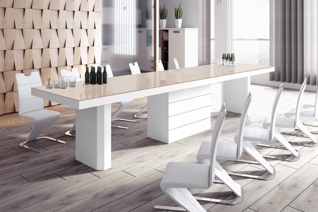 Design Esstisch Tisch HE-777 XXL ausziehbar 140 bis 332 cm