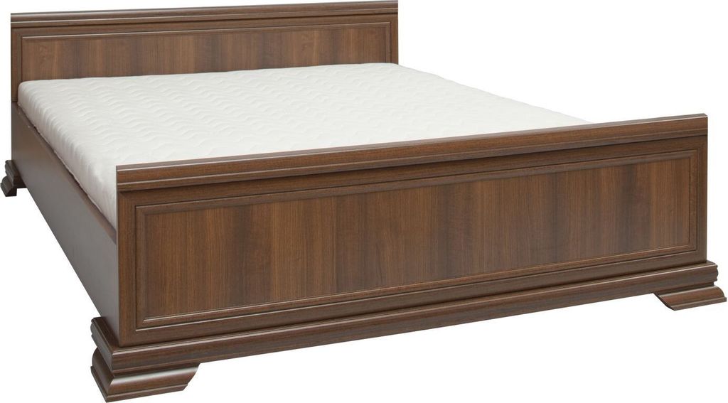 Doppelbett Sentis 26, Farbe: Dunkelbraun - 160 x 200 cm (B x L)