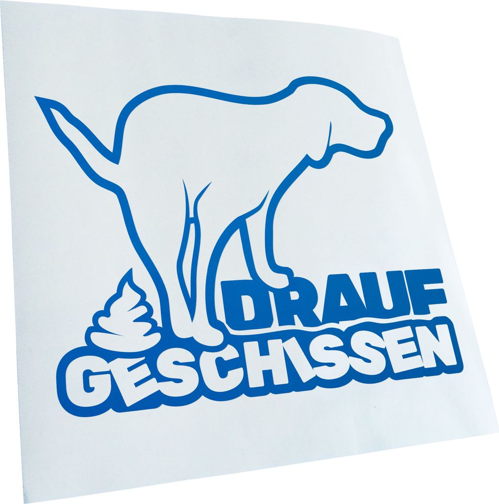 hauptsachebeklebt Kiwistar - Autoaufkleber - Drauf geschissen - Scheiße - Kacke Heckscheibe - Aufkleber für Auto Kfz Fahrrad, LKW, Truck Mofa