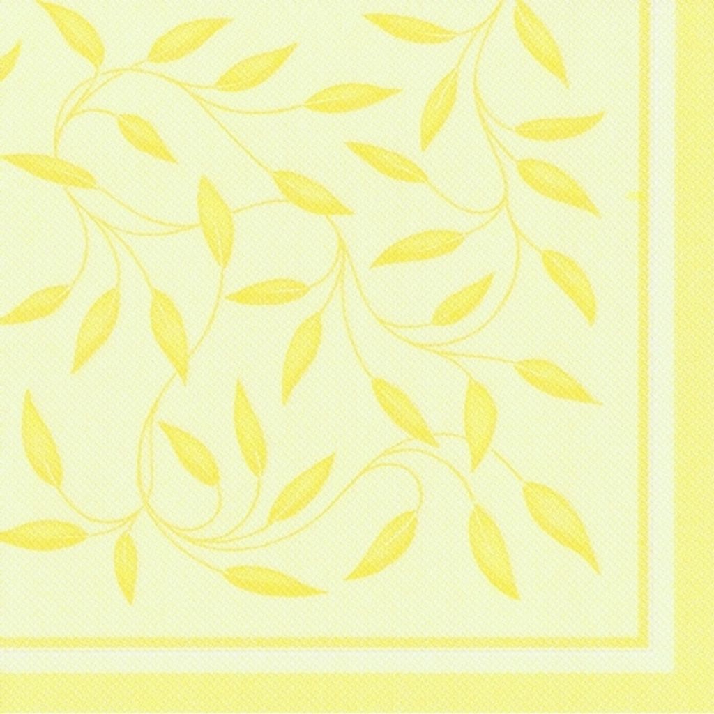 PAPSTAR 20 Servietten "ROYAL Collection" 1/4-Falz 40 cm x 40 cm gelb "New Mediterran" | Folie (20 Stück)