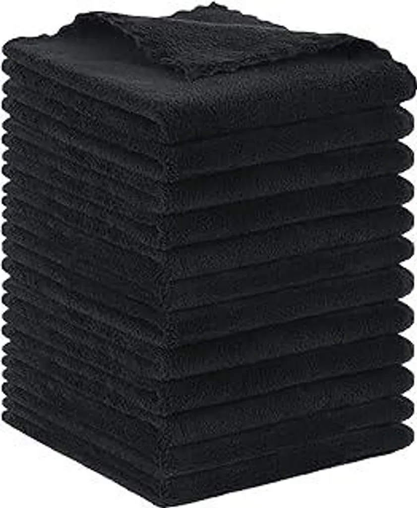 Essenzialità Beauty: Panni Struccanti SUNLAND in Microfibra Nera 12pz