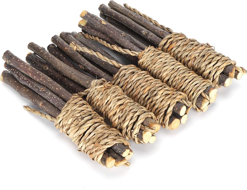 5PCS Holzstäbchen Haustier Kauspielzeug Zahnreiniger für Papagei / Kaninchen / Hamster Kleintiere