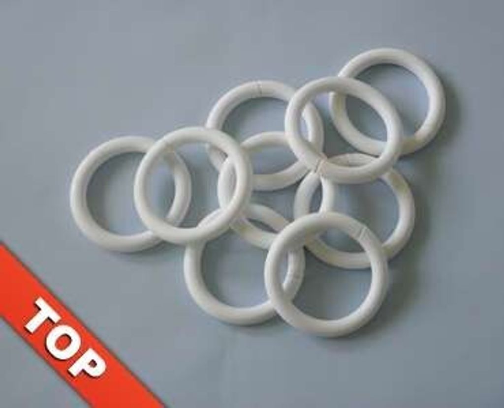 14 Stück Duschringe Duschvorhangringe Farbe weiss Produktbild 