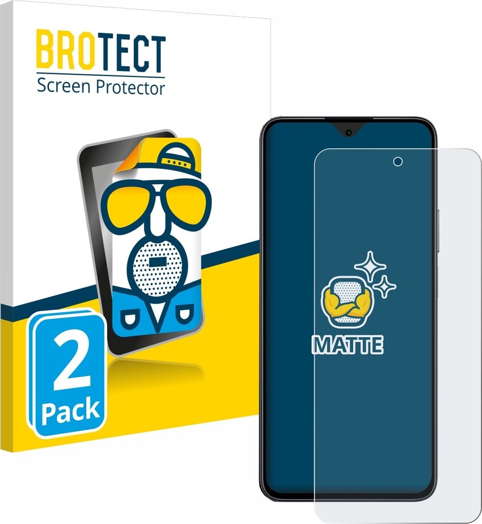 2x BROTECT Schutzfolie für Honor 90 Smart Displayschutz Displayschutzfolie Folie Matt Entspiegelungsfolie