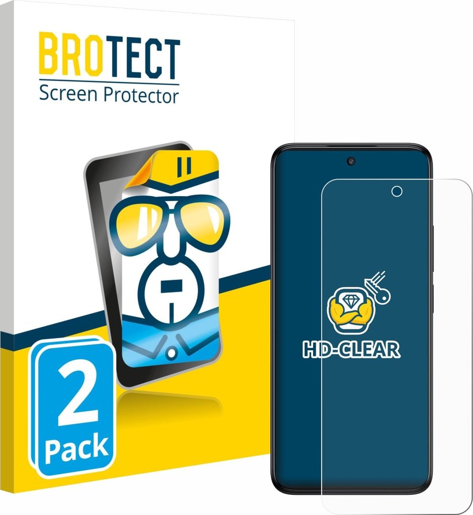 2x Für TCL 60R 5G Schutzfolie BROTECT Displayschutz Display Schutz Folie Klar Transparent