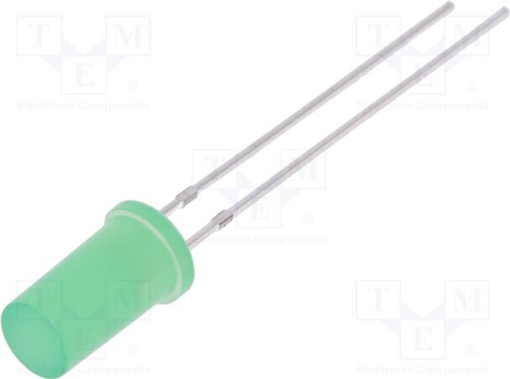 2x LED OSG5DA5TK4A LED Dioden THT 5mm grün 5mm 500÷750mcd 180° 2,8÷3,6V 20mA