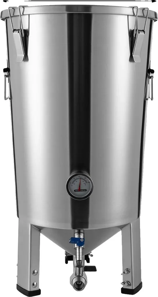 Fermenteur 32 litres haute capacité en acier inoxydable gris durable