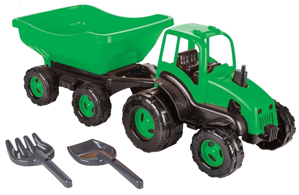 Siva Trac Trailer XL Traktor Kindertraktor mit Anhänger 72 cm Länge Sandkasten TOP Trekker