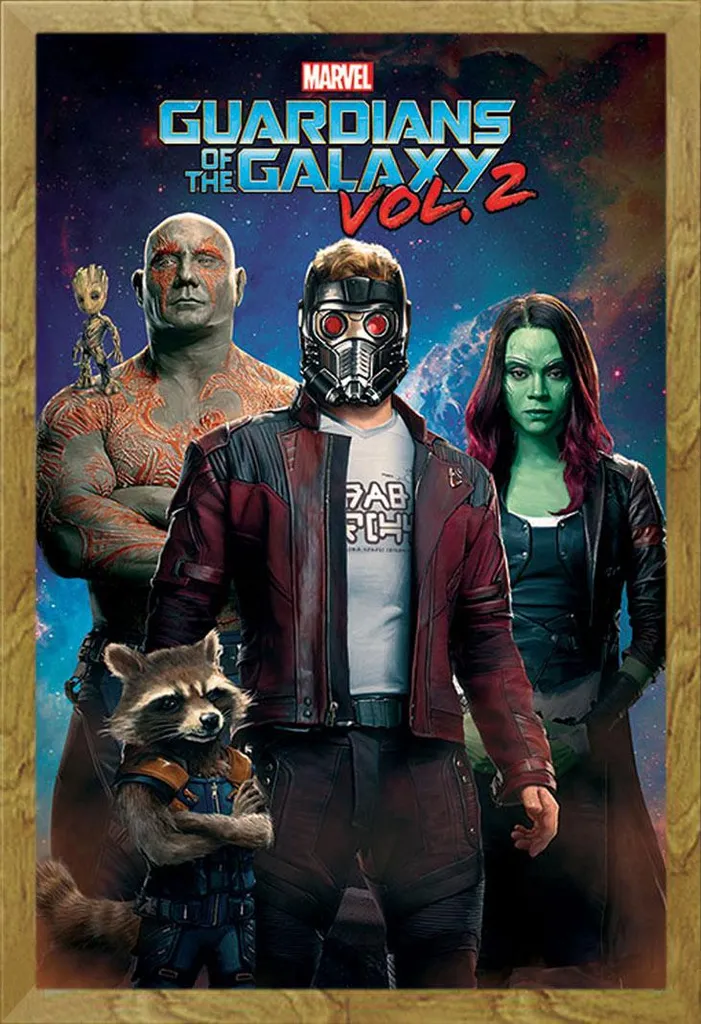 Décoration Murale Gardiens de la Galaxie 2 - Poster Encadré pour Bureau