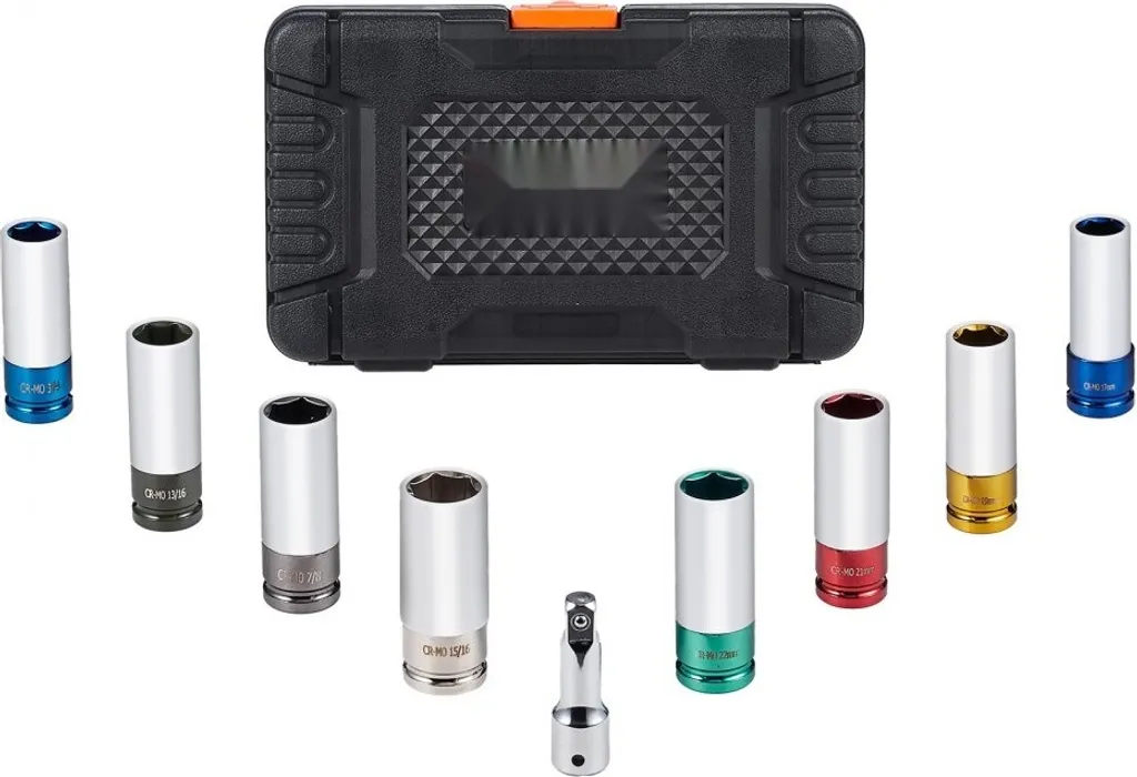 Set 8 Bussole Impatto 1/2 Metrico SAE Cr-Mo - Standard Automotive