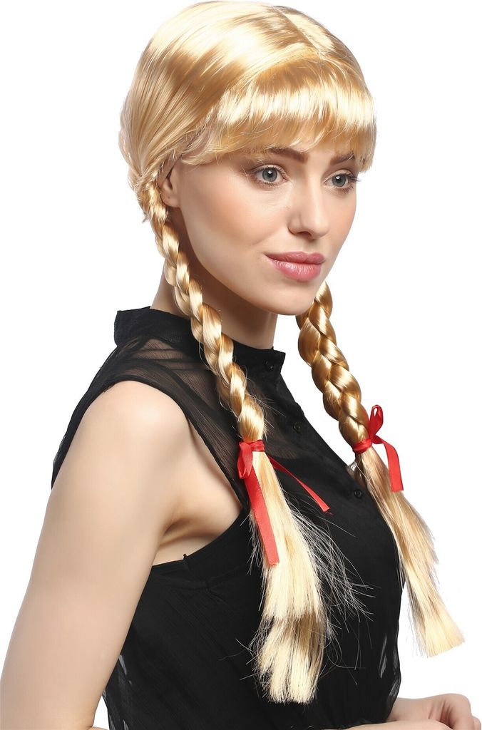 WIG ME UP Perücke Zöpfe Schulmädchen Blond XR-008-P02 Produktbild 