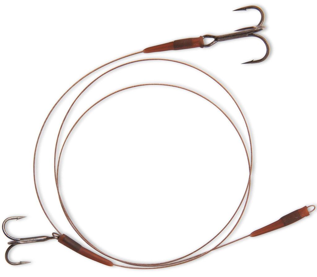 Quantum Mr Pike Bottom Rig Leader 60cm 13,6kg 2 Drillinge - Produktbild 