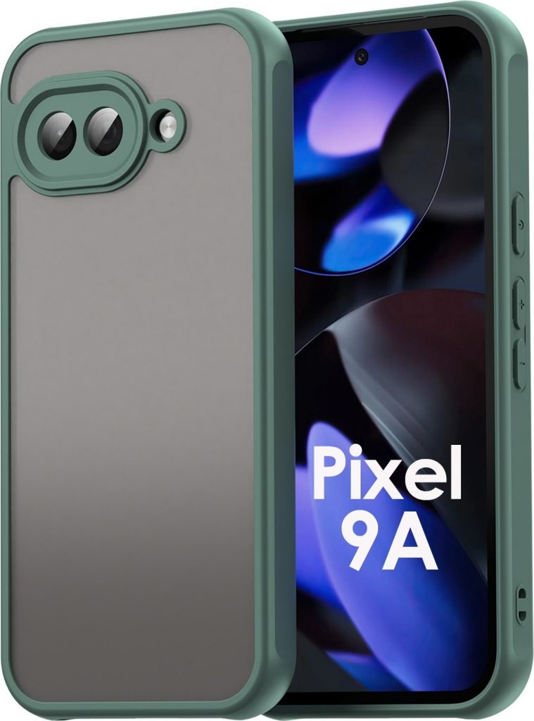 Handyhülle für Google Pixel 9A Matt Stoßfest Schutzhülle Back cover in Grün