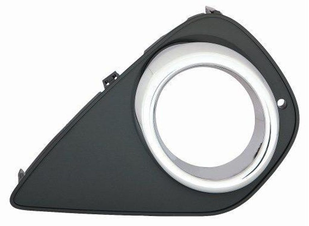 ABAKUS Lüftungsgitter Grill Stoßfänger für TOYOTA Yaris Schrägheck (P13) mit Loch/Löchern für Nebellampen Chrom/Schwarz