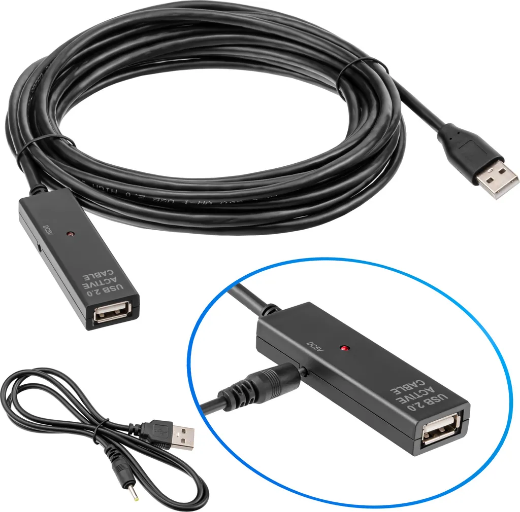 Câble de rallonge USB 2.0 actif 10m pour extension de périphérique