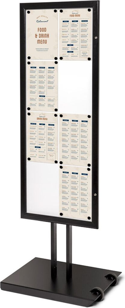 Showdown Displays Menüständer Outdoor - 8x DIN A4 - Einseitig - Schwarz