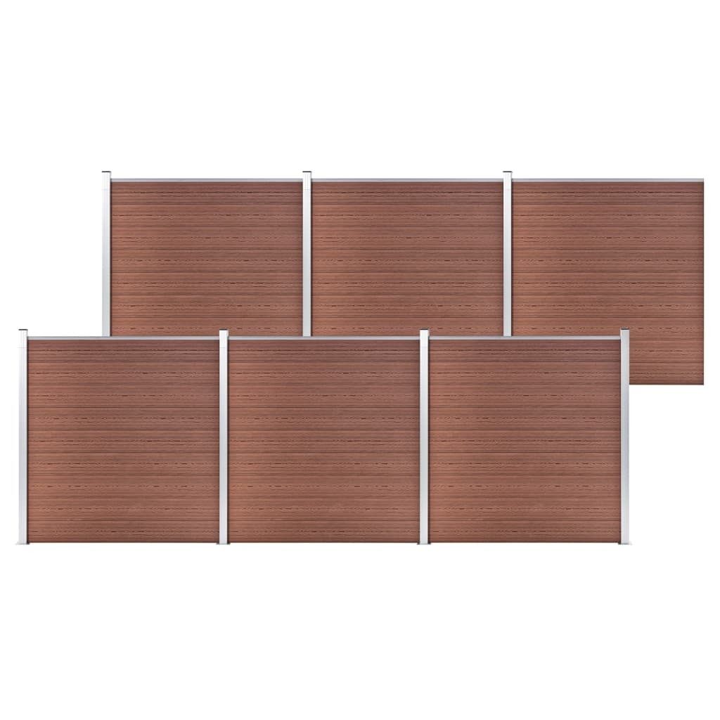 The Living Store Gartenzaun WPC 1045x186 cm Braun