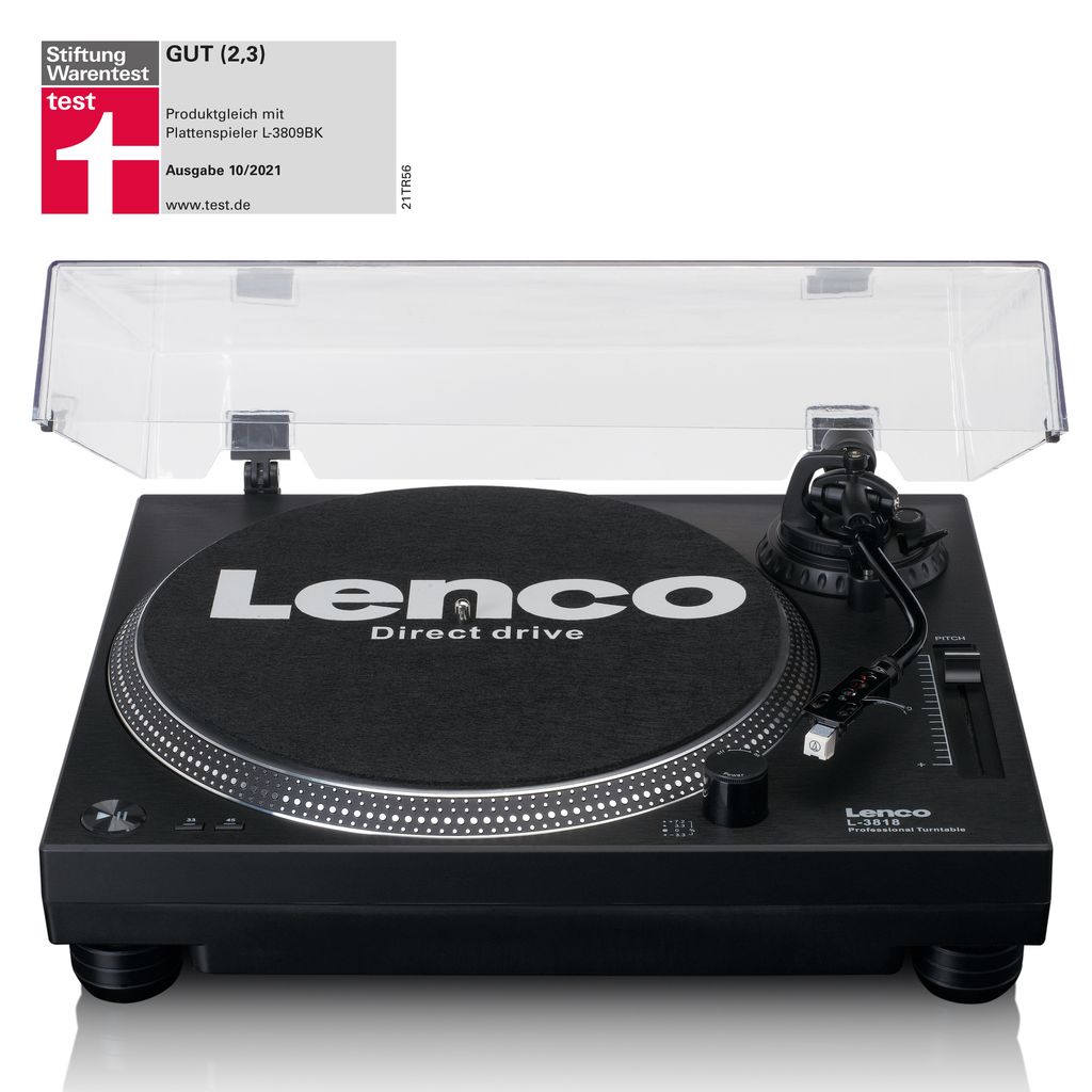 Lenco L-3818 Plattenspieler mit Direktantrieb