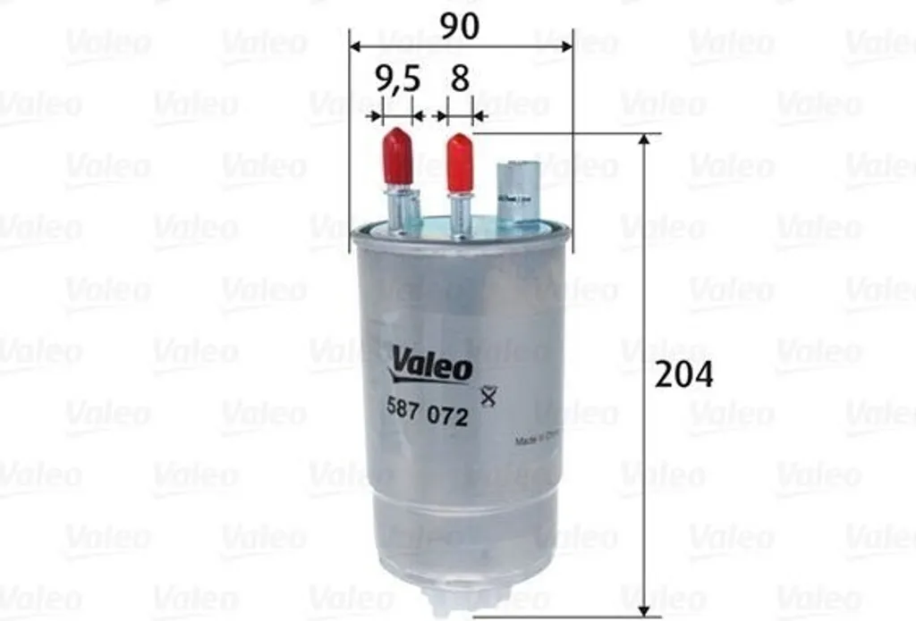 Filtre à carburant entretien Meriva X03 Valeo 587072 compatible 813058