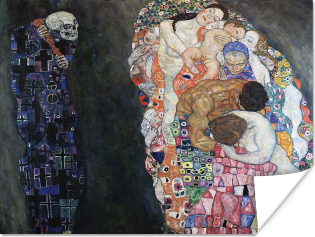 MuchoWow Poster Leben und Tod - Gustav Klimt 160x120 cm - Foto Plakat