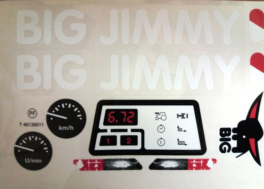Big Stickersatz Aufkleber für Big Jimmy Traktor Zdjęcie produktu 