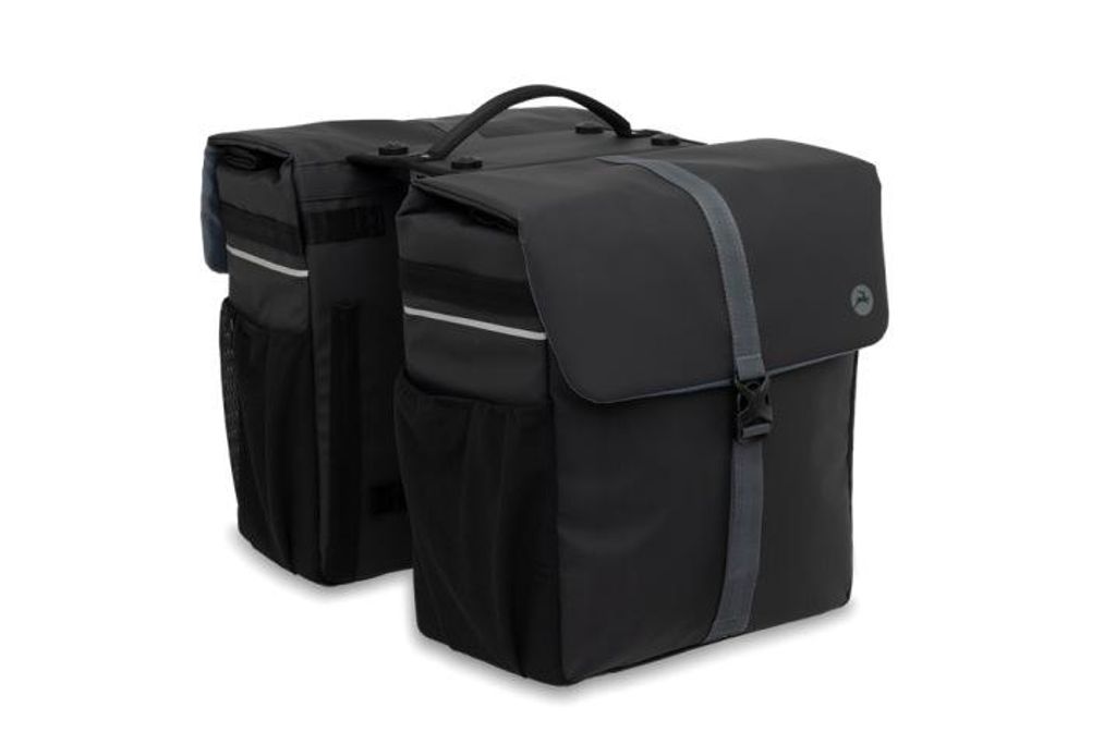 Doppelte Fahrradtasche Gazelle MIK 37L Schwarz-Grau Wasserdicht