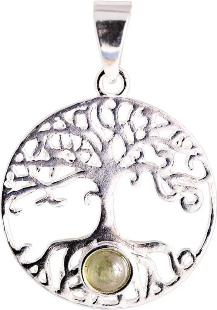 Pendentif Yggdrasil artisanal - Amulette en bronze gravé style vintage