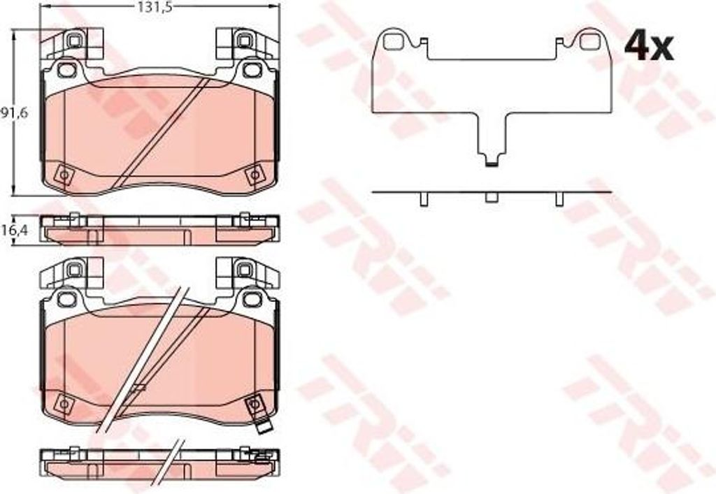 Bremsbelagsatz, Scheibenbremse TRW GDB2254