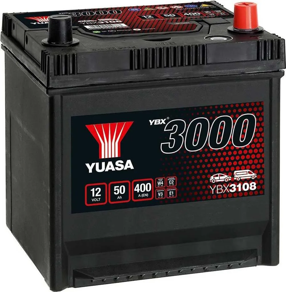 Batterie de voiture Yuasa 12V 50Ah idéale pour les trajets urbains