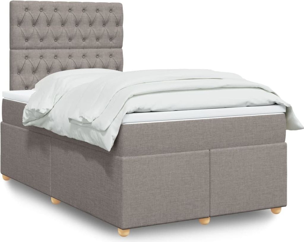Maison Exclusive - Boxspringbett mit Matratze Taupe 120x200 cm Stoff