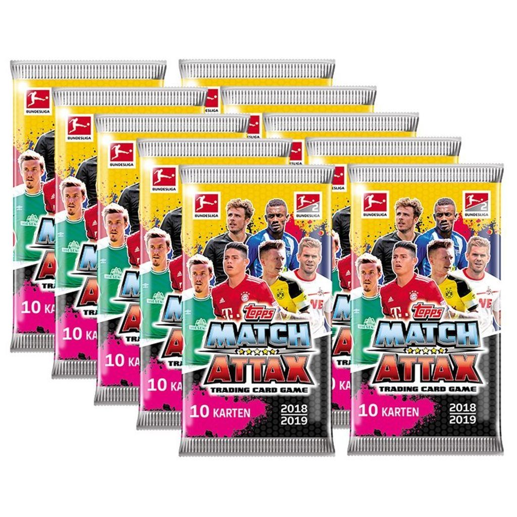 Topps Match Attax 2018/19 - 10 Booster - Deutsch