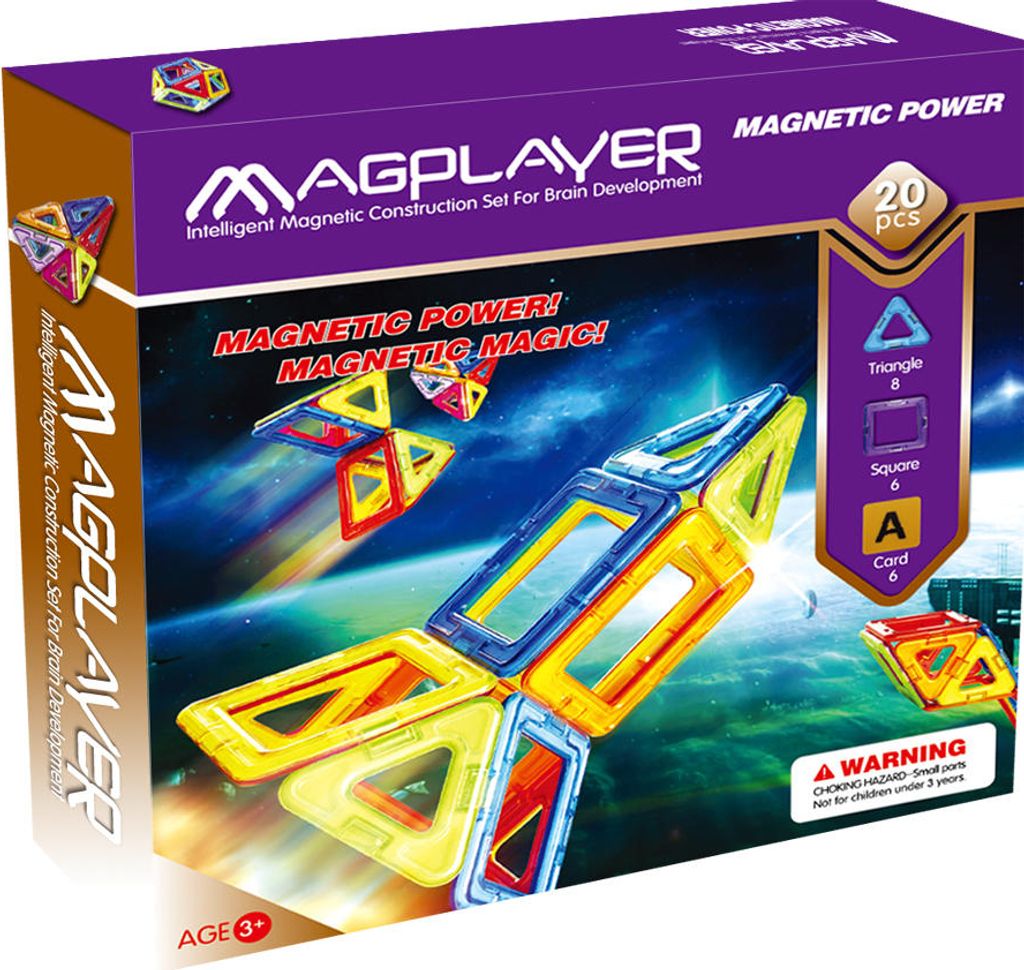 Magnetisches Konstruktionsspiel - 20 Teile