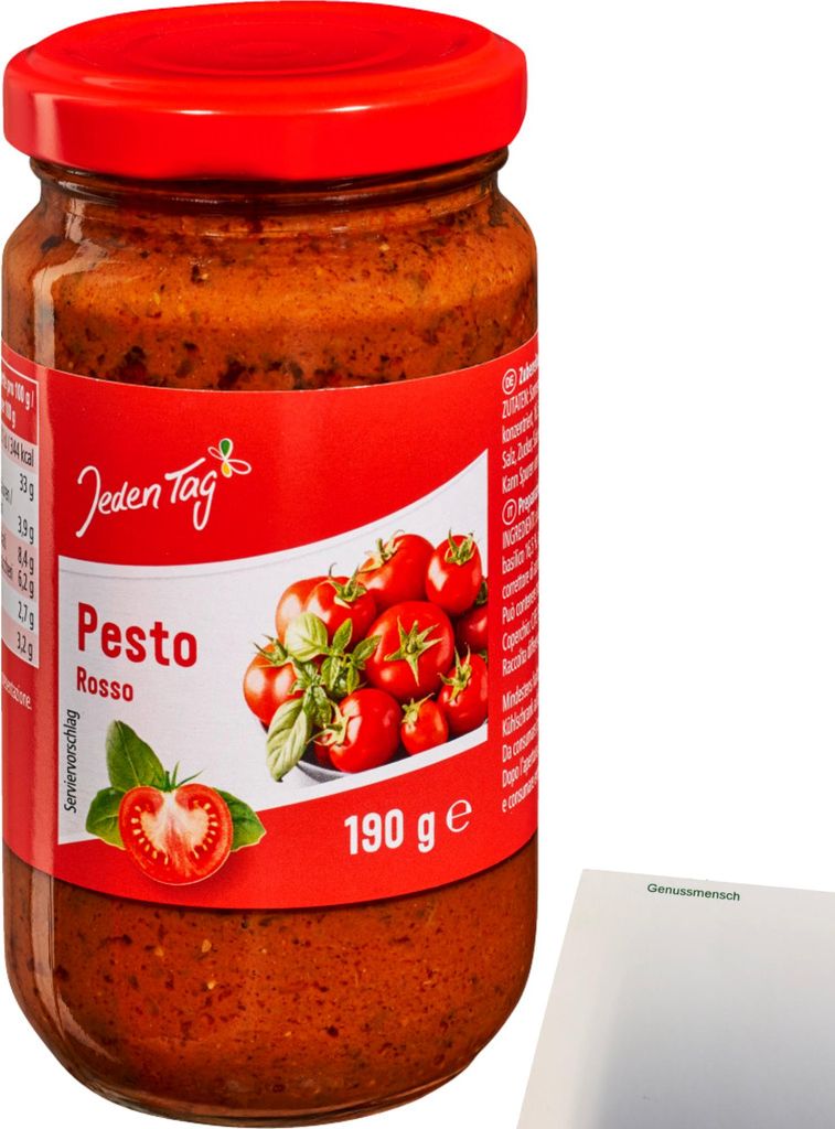 Jeden Tag Pesto Rosso (190g Glas) + usy Block