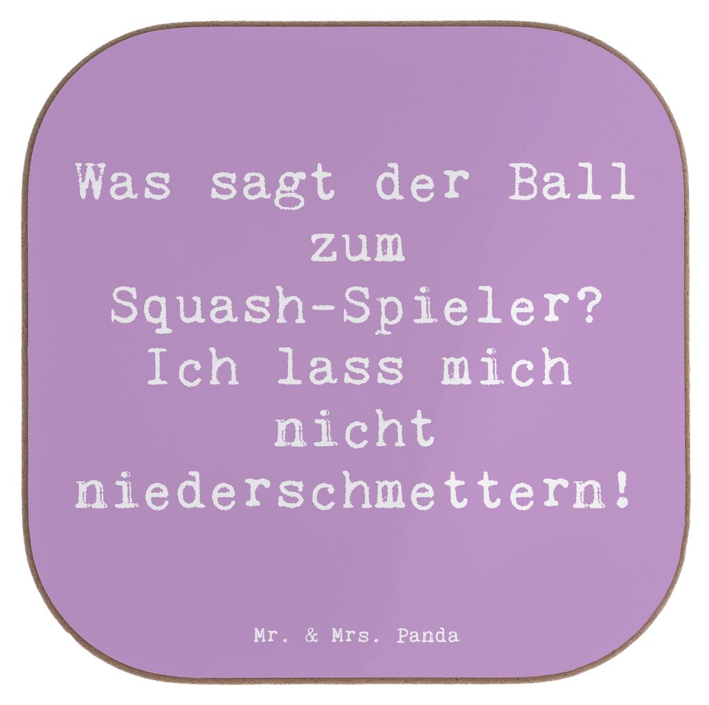 Mr. & Mrs. Panda Tischuntersetzer Spruch Squash Humor - Produktbild 