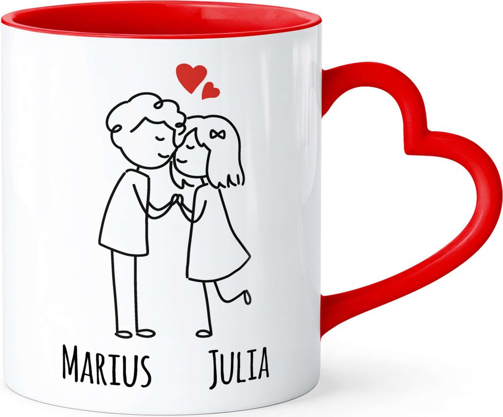 Tasse mit Herz-Henkel Liebes-MOTIV Geschenkidee Valentinstag Freund/Freundin/Partner SpecialMe