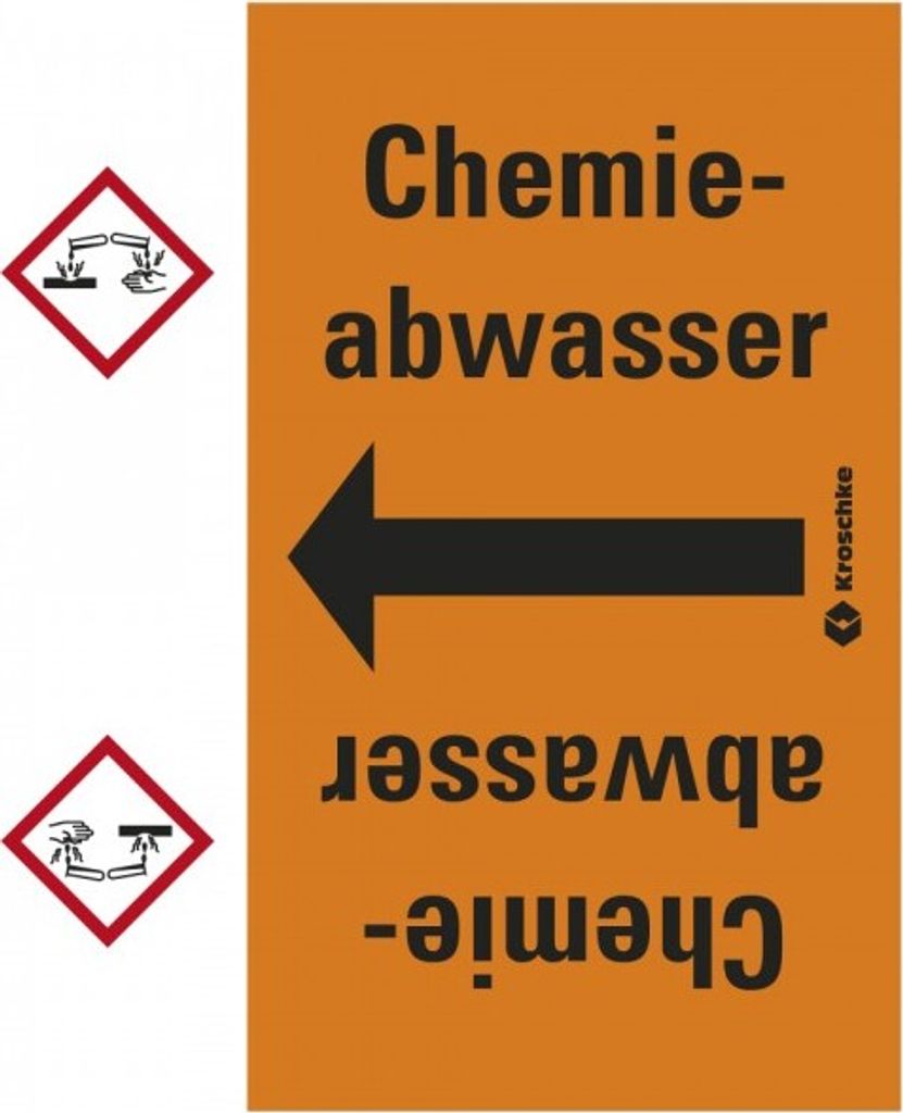 Dreifke Rohrleitungsband Chemieabwasser, praxisbewährt, ab Ø 50mm, orange/sc...