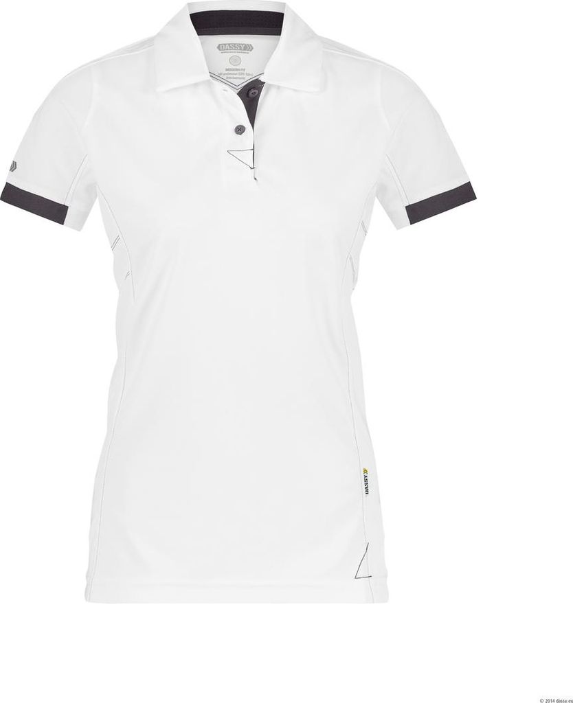 DASSY Polo Shirt TRAXION Women weiß/anthrazit Gr. XS Produktbild 