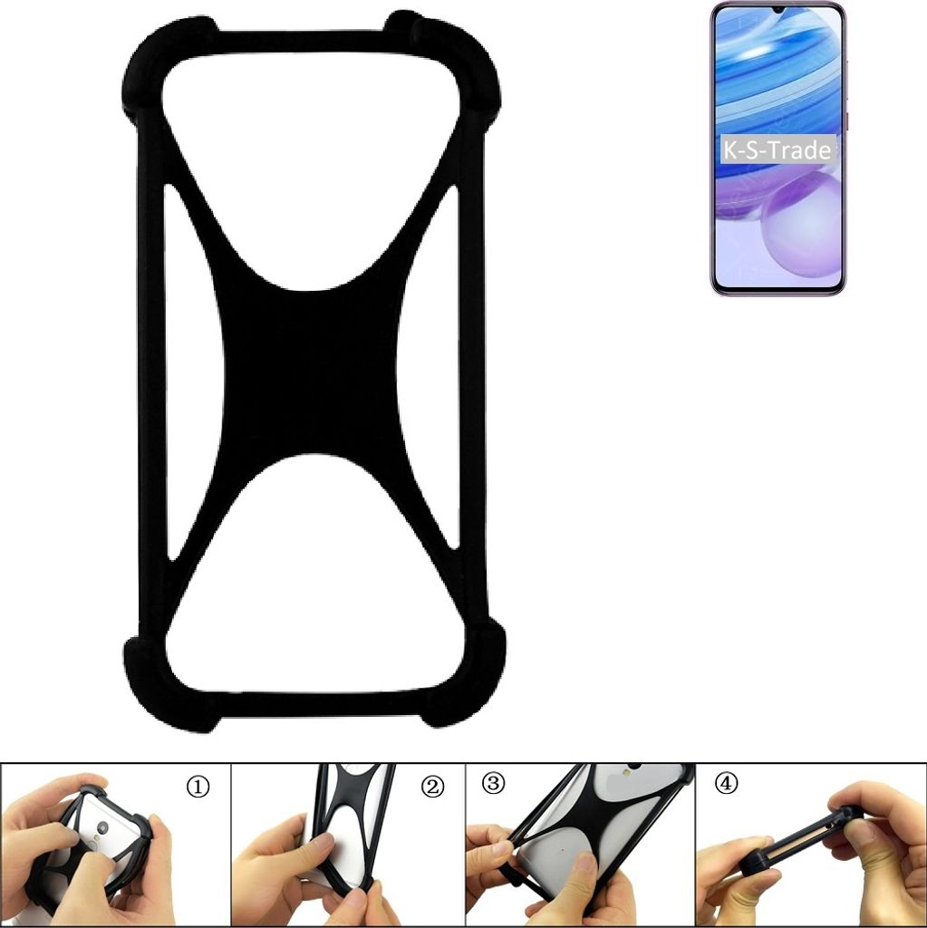 K-S-Trade Handy-Hülle Schutz-Hülle kompatibel mit Xiaomi Redmi 10X Pro Silikon Bumper TPU Softcase Smartphone Stoßschutz, schwarz