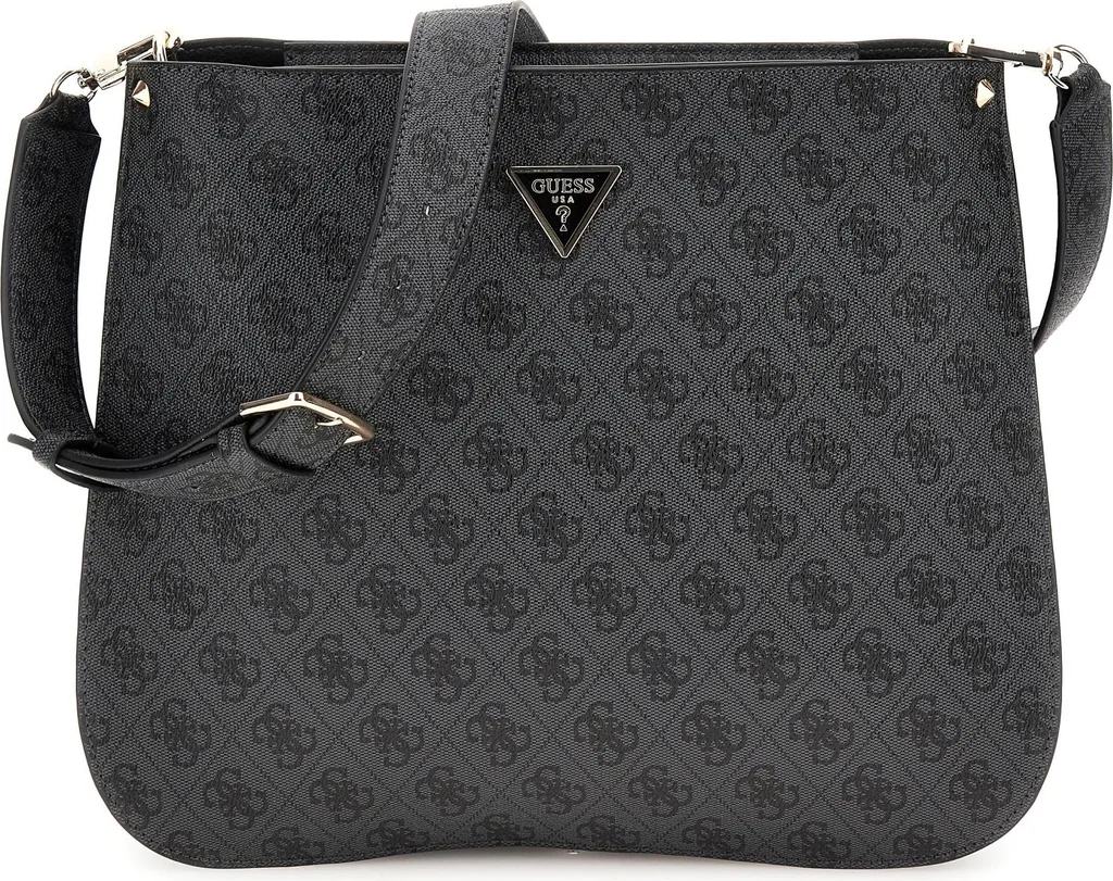 Petit Sac à Main Guess Didi Society Coal Logo avec Bandoulière Fine