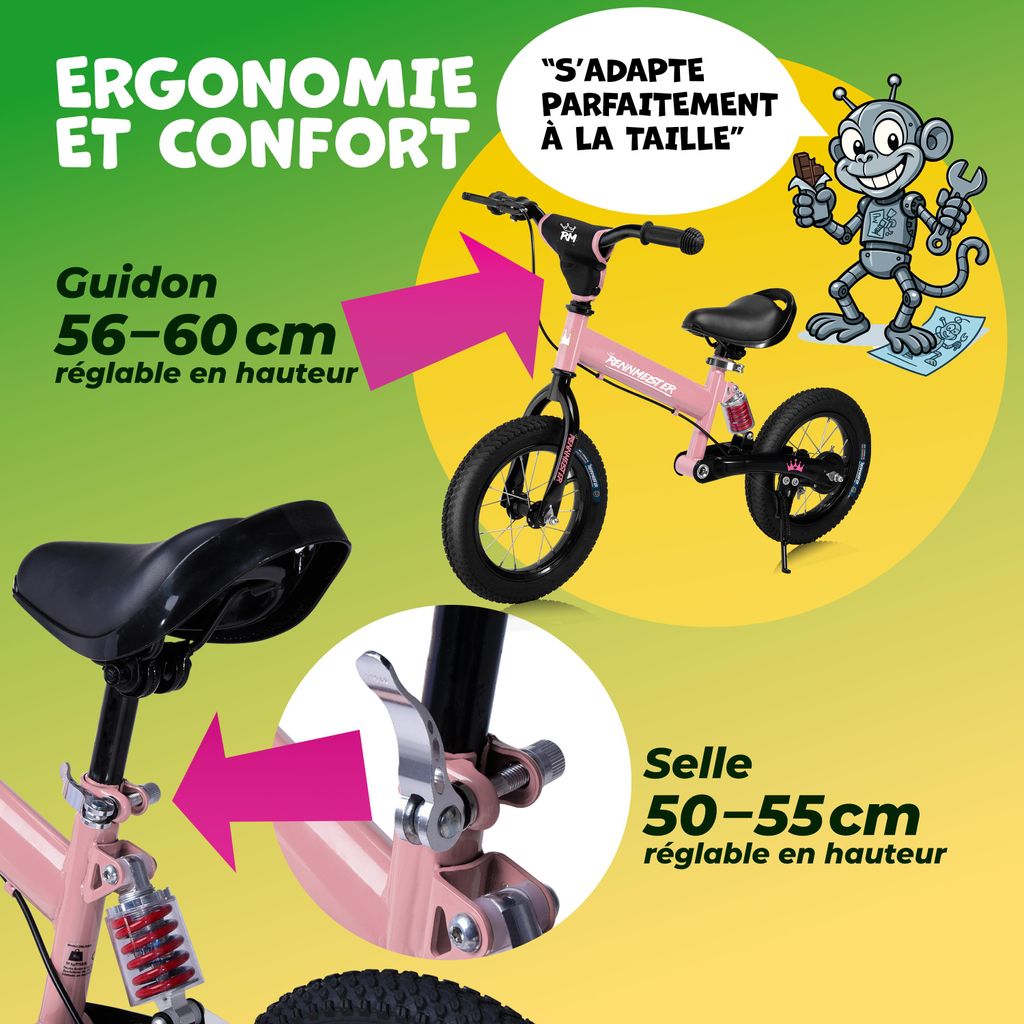 Manopole Bicicletta Bambini - Gomma Antiscivolo 22mm Per Bici E Scooter