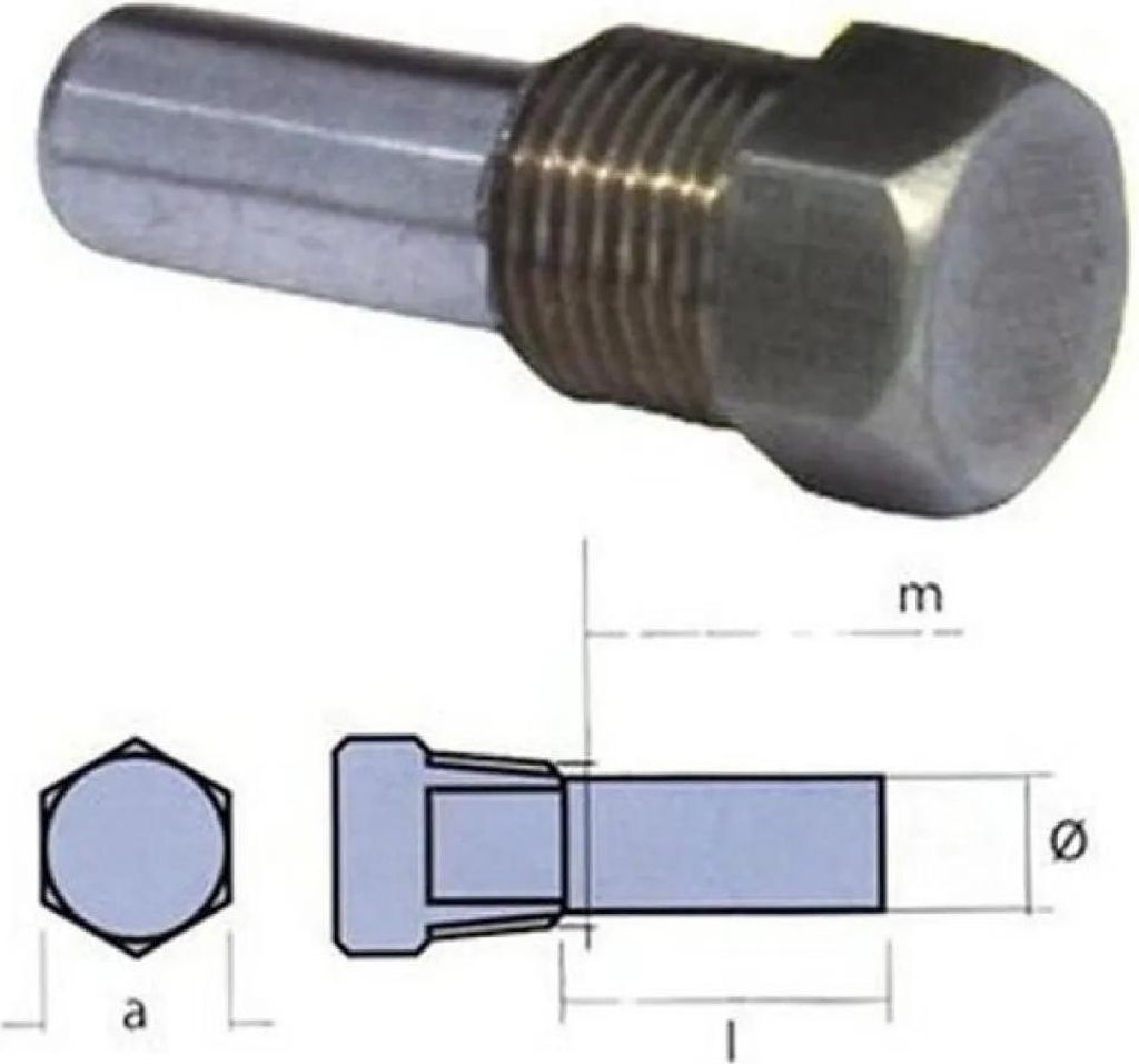 Tecnoseal Zf-stangenanode Silber 12 mm Silber 12 mm