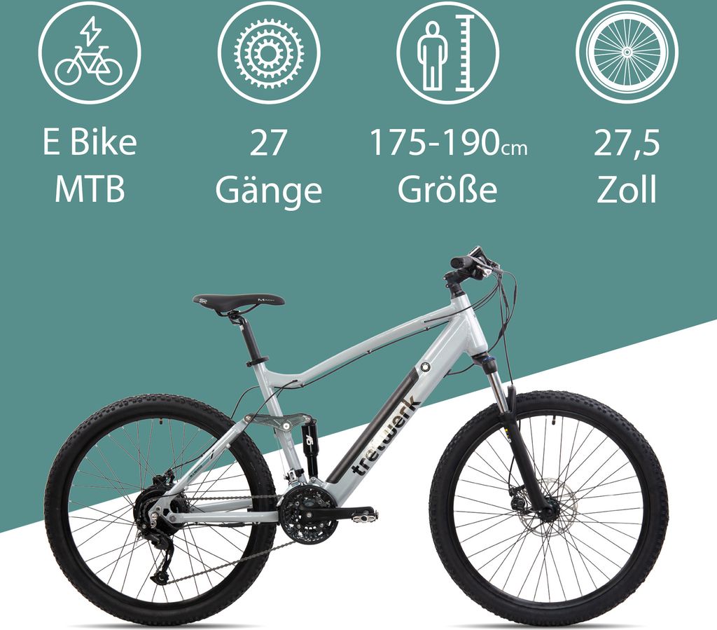 Tretwerk Commander Fully E Bike Mountainbike 175 - 190 cm Produktbild 2