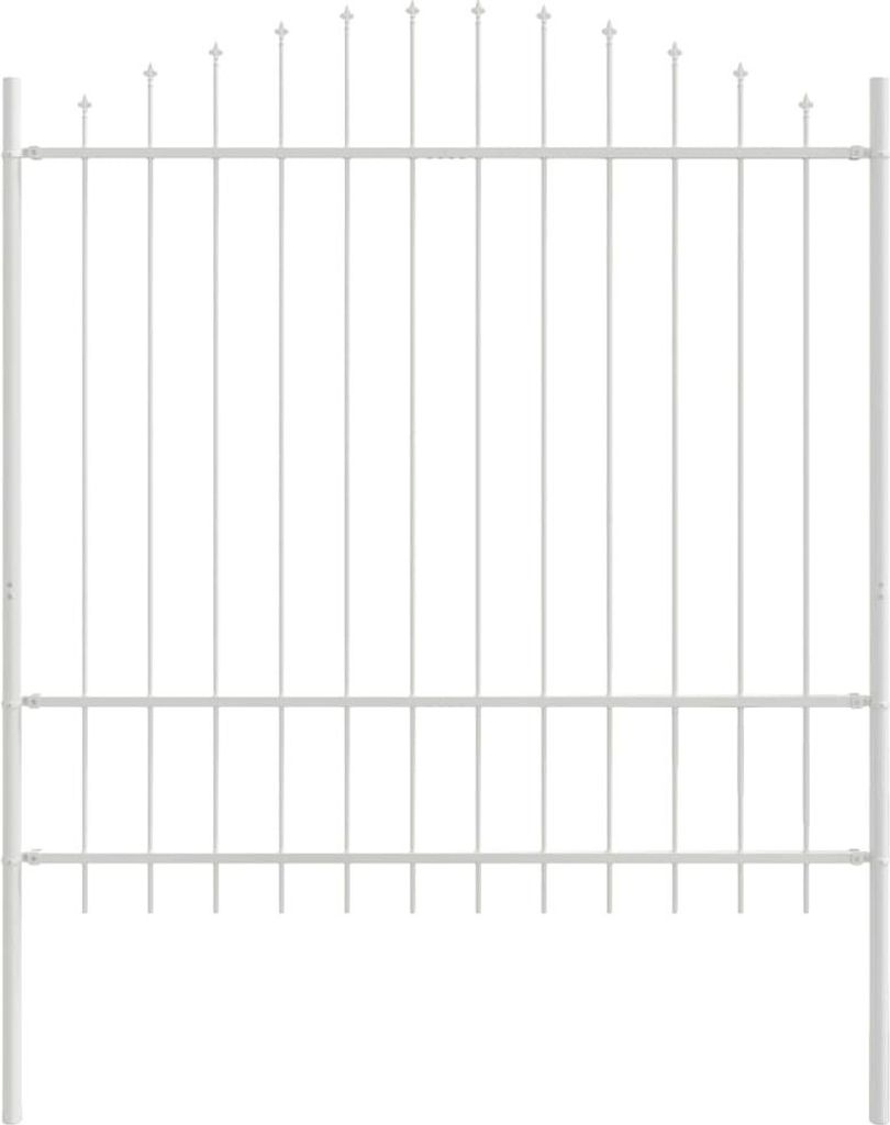 Gartenzaun Woerden Weiß 170 x 215 cm Pulverbeschichteter Stahl