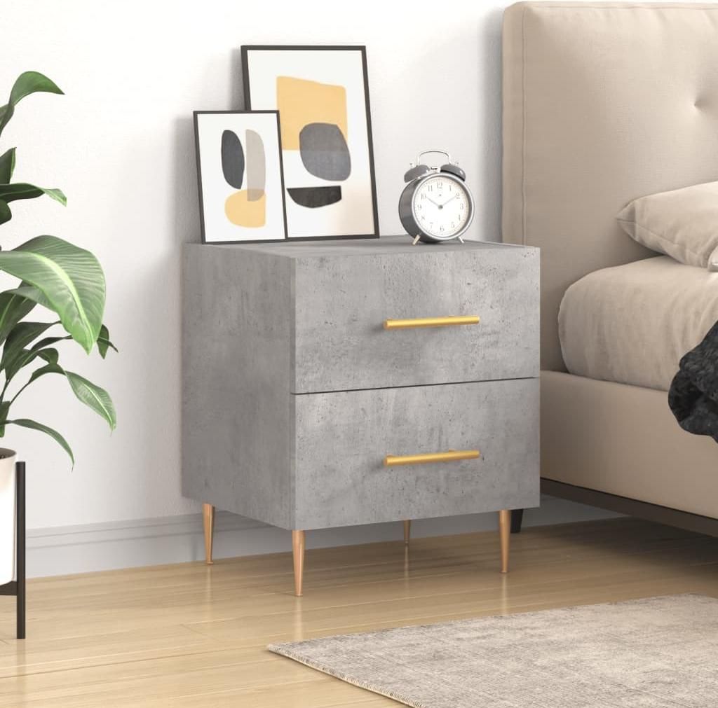 vidaXL Nočný stolík betónová sivá 40x35x47,5 cm odvodený Obrázok produktu 