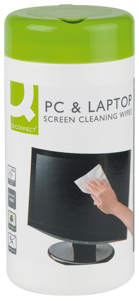 Q-Connect® KF04501 Čistiace utierky na obrazovky/TV Obrázok produktu 
