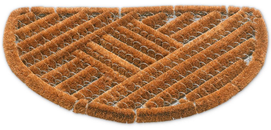 Draht-Bürsten Kokosmatte natur halbrund 40x60 cm Produktbild 